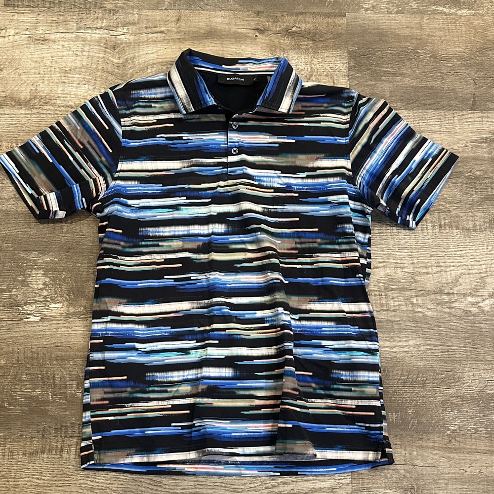 Bugatchi Hendrix Abstract Polo Shirt in 100% Mercerized Pima Cotton‎